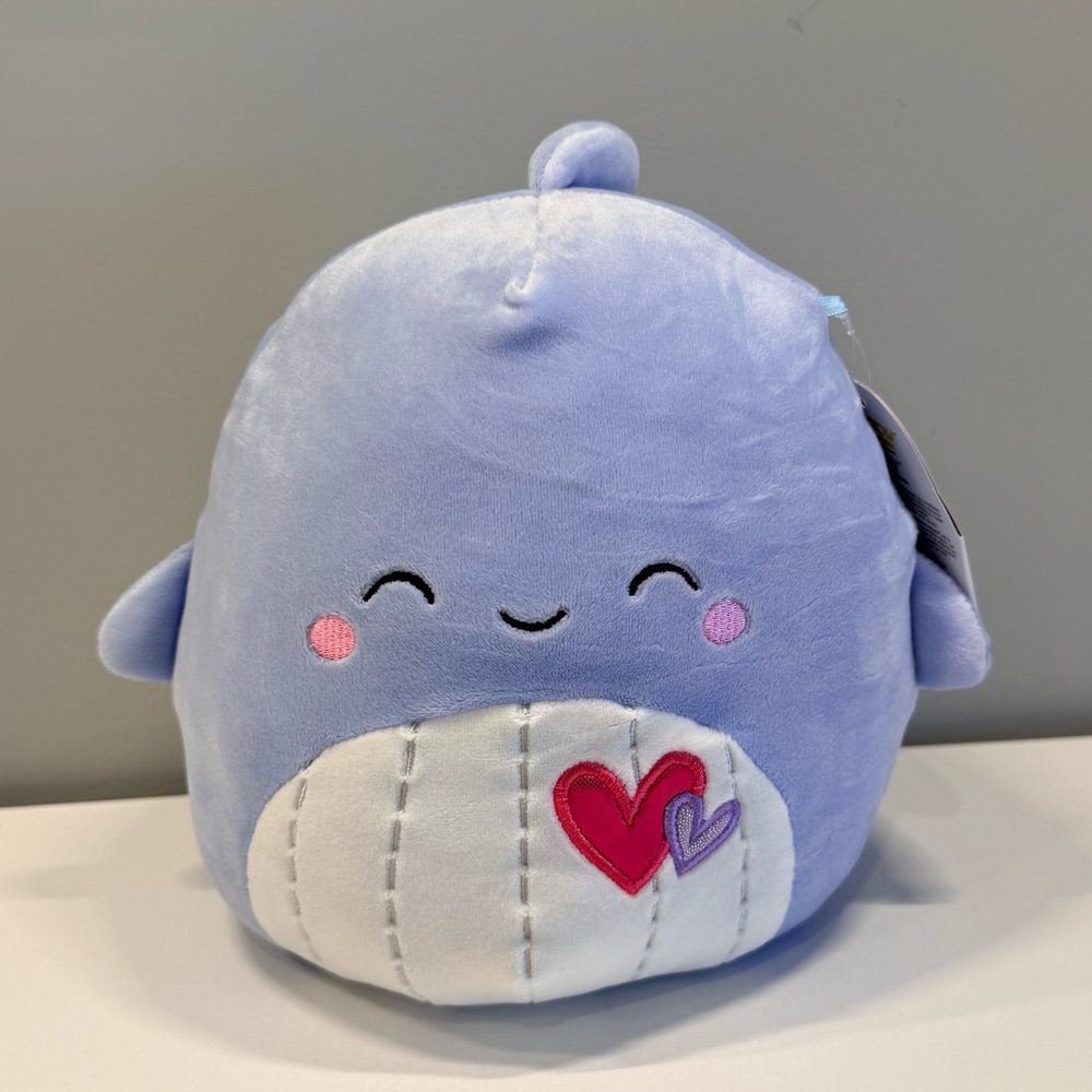 8” Samir Squishmallows Exclusive Valentine Shark Plush